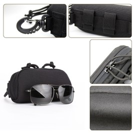 WisePoint Spectacle Cases, Nylon Glasses Case Hard Shell Sunglasses Case for Men Women, Sunglasses Storage Case for Hiking (khaki)