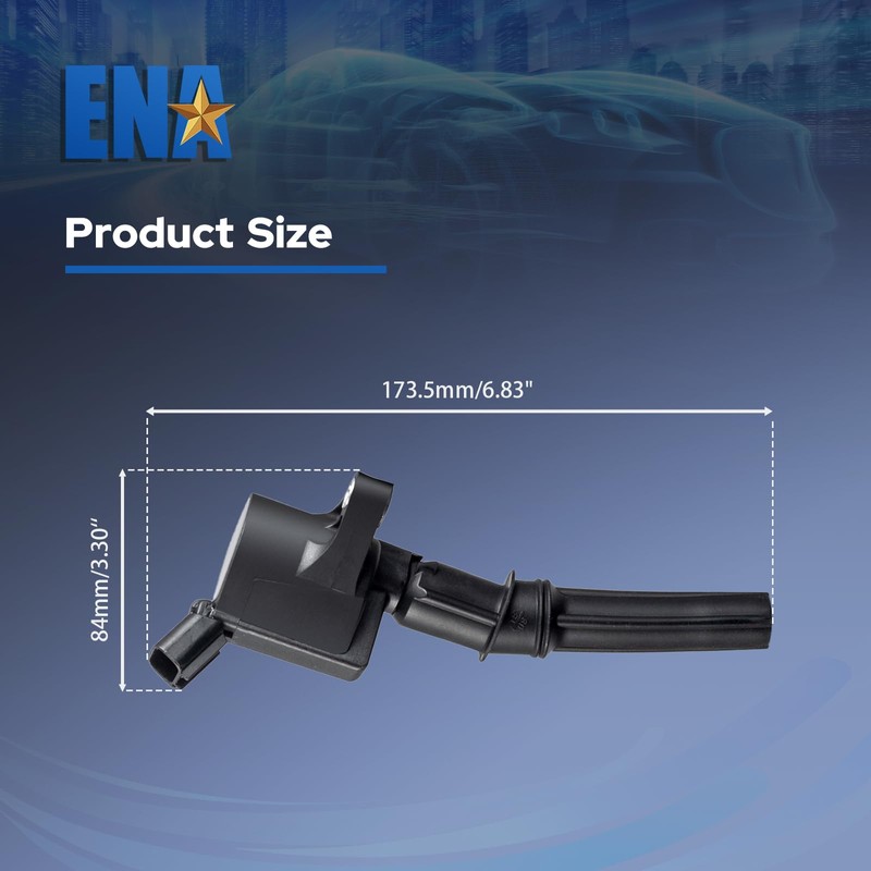ENA Set of 8 Curved Boot Ignition Coil Pack Compatible