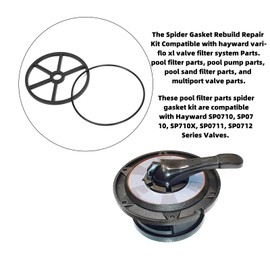 Ruimou 1 Set Vario-Flo Pool Filter Valve Parts Spider Gasket Kit Replacement Compatible with Hayward 1 1/2" SP0710 SP0710X SP0711 SP0712