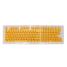 Keyboard Keycaps 114 Key PBT OEM Height Two Color Injection Light Transmitting Mechanical Keyboard KeycapMini Yellow