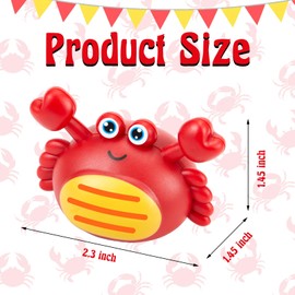 Civaner 6 Pcs Crab Toy Car, Crab Boil Party Favors, Small Pull Back Cars for Sea Animals Theme Party Favor Supplies