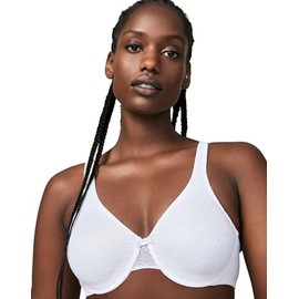 Wonderbra Womens Eco Pure Lace Underwire Minimizer Bra, White, 38D US