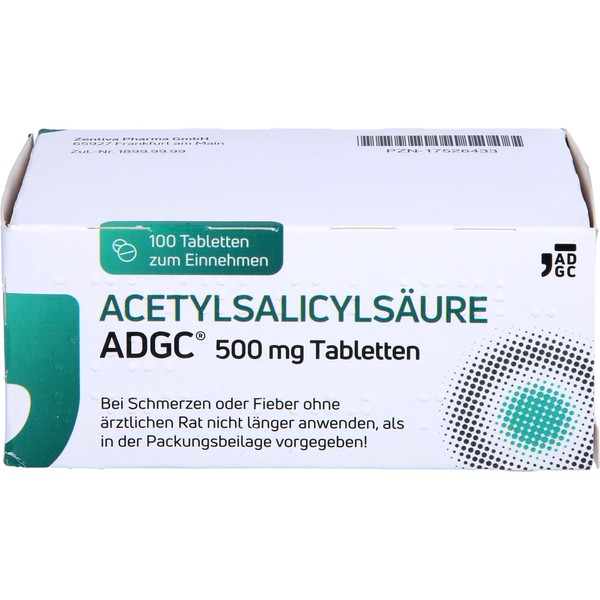 Nicht vorhanden Acetylsalicyl Adgc 500mg, 100 St TAB