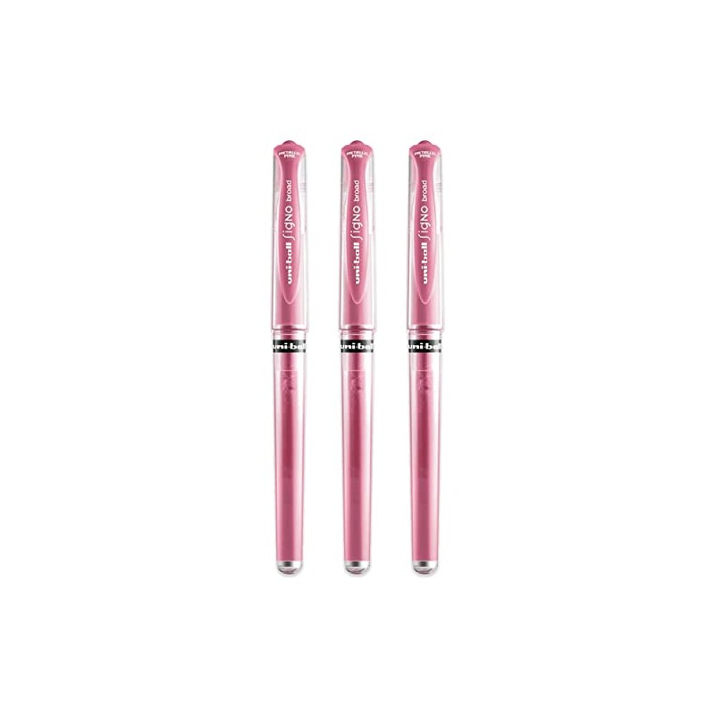 uni-ball Signo Pen Broad Metallic Gel Ink Rollerball - Metal