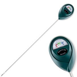 Tennedriv Green Medidor de humedad de suelo de sonda larga para plantas al aire libre, medidor de agua para plantas al aire libre, medido...