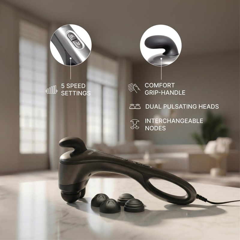 Obusforme Professional Grade Percussion Back Massager | Handheld Deep Tissue