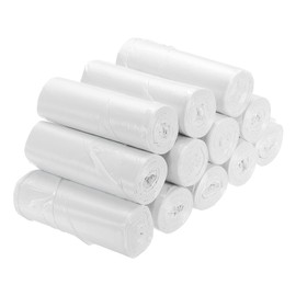 uxcell 4 Gallon Trash Bags, Thicken Waste Basket Bags Portable Garbage Bags for Home Office Bedroom Kitchen, White 12 Rolls/240 Counts