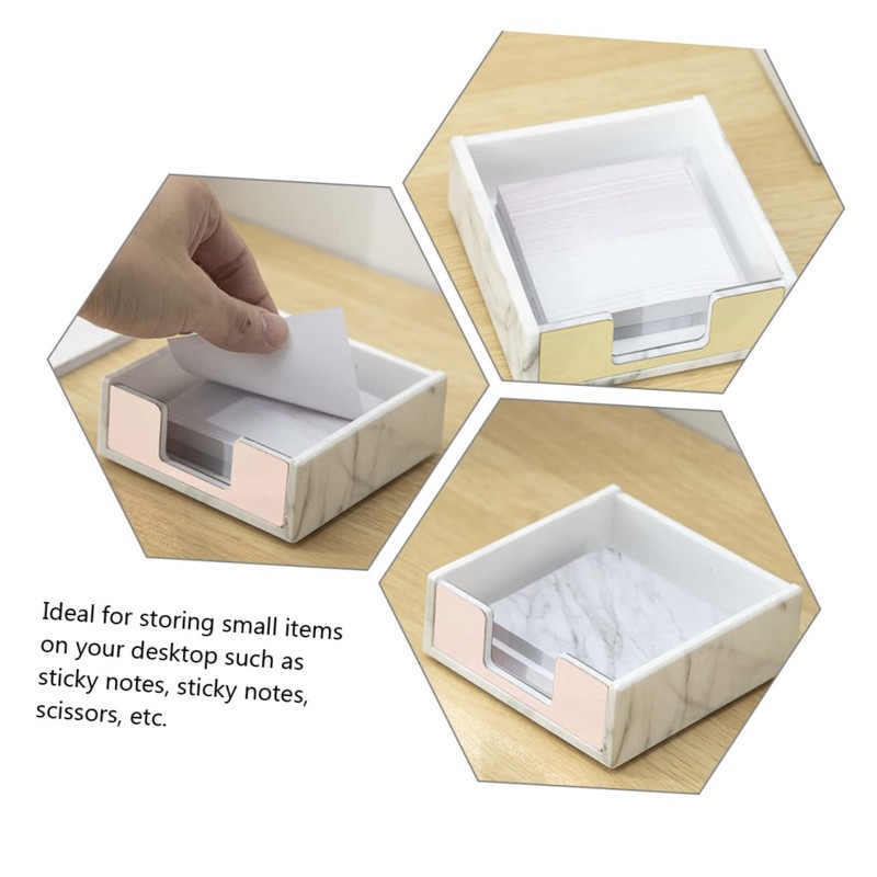 jojofuny 2Pcs Marble Pad Organizer Stylish Office Storage Box for