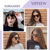 SIPHEW Mirrored Polarized Sunglasses for Women - Designer Oversized Square
