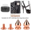 100 Sets Spiked Cone Spike Stud Rose Gold High Hardness