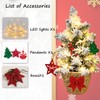 24 Inch 2 FT Pre-lit Snowy Mini Christmas Tree, Brelixo