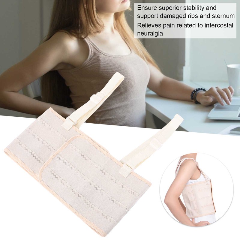 Rib Fracture Strap Adjustable Chest Support Brace Breathable Lumbar Protector