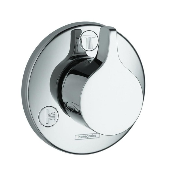 hansgrohe Ecostat Modern 1-Handle 4-inch Wide Diverter Valve Trim Only in Chrome, 04354000