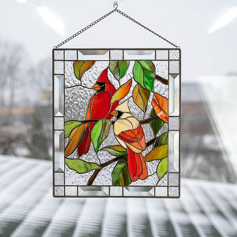 Bird Suncatcher Stained Window Hanging Ornaments Bird Pendant for Windows