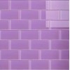 Tenedos Purple Rain 3x6 Glass Subway Wall Tile for Kitchen