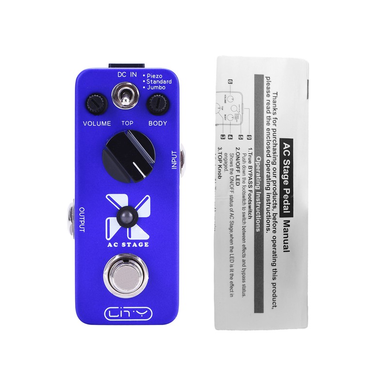 Lity Acoustic Simulator Guitar Pedal AC Stage Mini Pedal 3