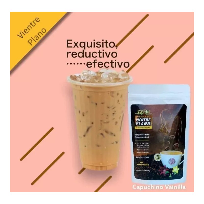 Café Vientre Plano Capuchino Fit Plus Sabor Vainilla 250g