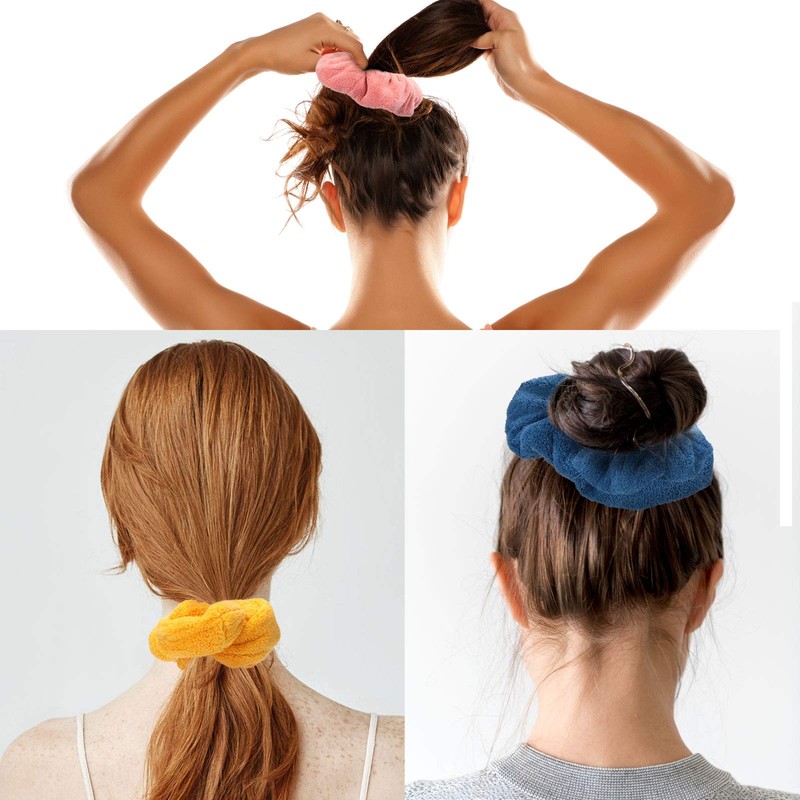 4 coleteros grandes de microfibra para secar el cabello, coleteros