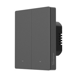 SONOFF M5 Matte Smart Light Switch with 2.4 GHz WiFi, 2-Way Rocker Switch with Timer & Voice Control, Compatible with Matter, Alexa & Google Home, Neutral Conductor Required (Type 80)
