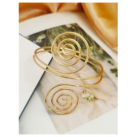 MakeMeChic Women's Flower 18K Arm Cuff Bracelets Gold Upper Arm Beach Jewelry, One-Size, Soft Fabric, no gemstone