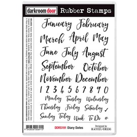 Darkroom Door Cling Stamps 7"X5"-Diary Dates