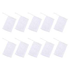 FamGift 10 Piece Facial Foaming Net with Soap Pockets, Dense Foam Drawstring Foaming Net