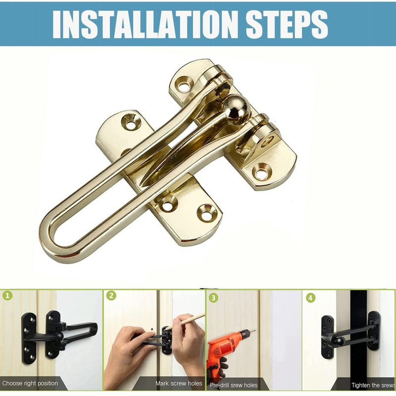 Litensh Door Chain Lock for Front Door, Swing Bar Door