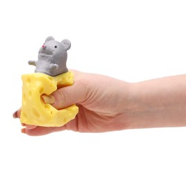 Toyland® Mouse 'n' Cheese - Novelty Squeeze Toys - Assorted Colours - Grey Mouse