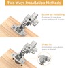 Furniware 10 Pack Frameless Inset Soft Close Cabinet Hinges, Speed
