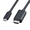 Sanwa Supply KC-ALCHD10K Type-C-HDMI Converter Cable (Black, 3.3 ft (1