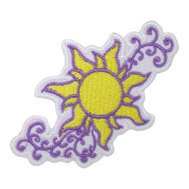 CLOVER INTER Sun Patch Iron on Patches Embroidered Badge Saw On for Jeans, Clothing, Bags, Jackets, Caps, Yellow