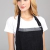 FOVSHNG Adjustable Bib Short Denim Apron for Women with 3
