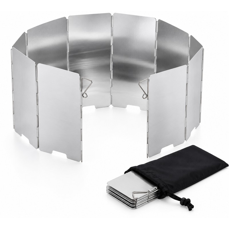 Aluminum Camping Stove Wind Shield for Outdoor Cooking – Multi-Panel