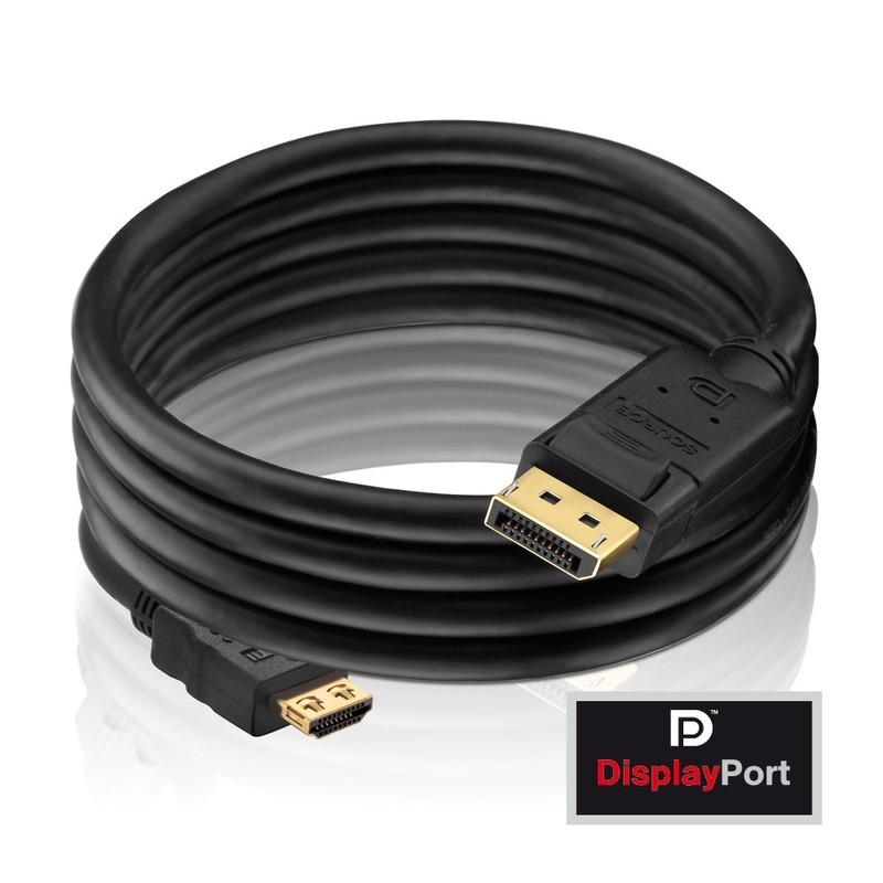 PureInstall PI5100-020 DisplayPort auf HDMI Kabel (DisplayPort Stecker (20pin) auf
