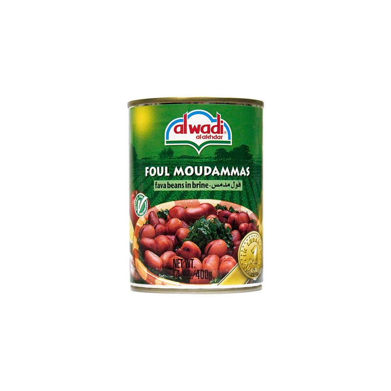 Al Wadi Foul Moudammas - Fava Beans in Brine, 14-Ounce