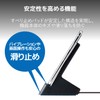 Elecom W-QS06BK Wireless Charger, Qi Compatible, Stand-Type, Tabletop, Galaxy 10W