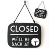 Open Closed Sign Be Right Back with Suction Cup, Vintage