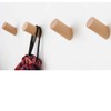 Felidio Wood Wall Hooks, 4 Pack Coat Hooks Mounted Rustic