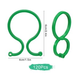 Hysagtek 120 Pcs Large Garden Plant Clips Tomato Clips Plant Locks Clips Vegetables Vine Flower Clips Tomato Ties for Securing Plants