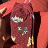 Unknown Dogs Burgundy Novelty Crew Socks 9-11 NWT