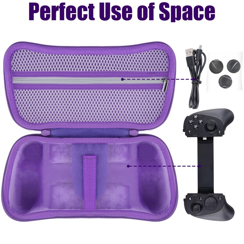レイザー Razer Kishi V2 Ultra ゲームコントローラー専用収納ケース，パープル-Aenllosi（ケースのみ）