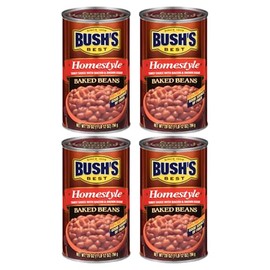 Bush's Best Baked Beans, Canned Homestyle Baked Beans, 28 Ounce (Pack of 4)