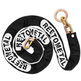 REETOMETAL Heavy Duty Security Chain, 6 Foot x 3/8" Thick Hardened Steel Cut Proof Anti-Theft Lock Chain for Motorcycles, Bicycles, ATVs, Trailers, Containers