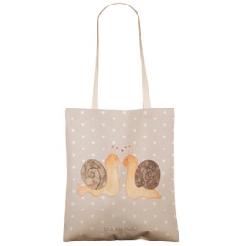 Mr. & Mrs. Panda Shopping Bag Snails Love, gray