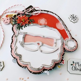 KSCRAFT Santa Mini Album Metal Cutting Dies Stencils for DIY Scrapbooking Decorative Embossing DIY Paper Card