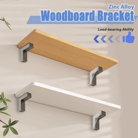 Mesee 4 Pieces Glass Shelf Brackets Adjustable Wood/Glass Shelf Bracket Wall Mount Woodboard Clamp Bracket Holder Floating Shelf Brackets Support Kit Fit 3-28mm Thickness Shelves