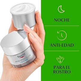 Eucerin Refill Crema anti edad Hyaluron-Filler Crema de Noche (50 ml) con cido hialurnico que ayuda a reducir lneas de expresin                       