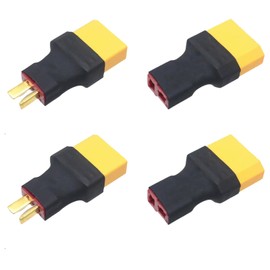 LINSYRC 2 Pairs XT90 to T-Plug Connector RC Male Female Adapter for RC Car Plane Lipo Battery ESC