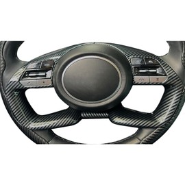 ruihe Carbon Fiber Color Steering Wheel Cover Trim Fit for Hyundai Elantra 2021-2024 Santa Cruz Tucson 2022 2023 2024