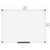 VIZ-PRO Magnetic Dry Erase Board, 36 X 24 Inches, Silver